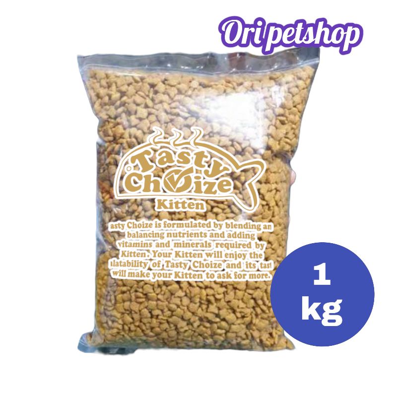 makanan kucing tasty kitten repack 1 kg