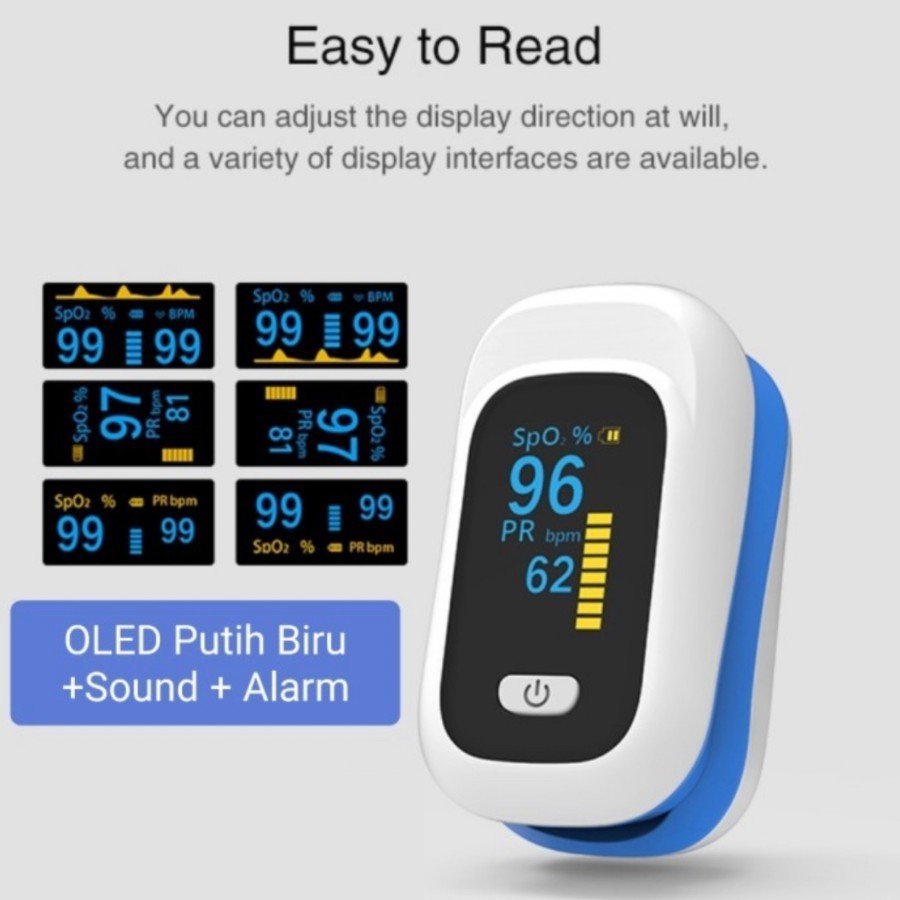 Yonker Pulse oximeter fingertip alat pengukur kadar oksigen New Oled