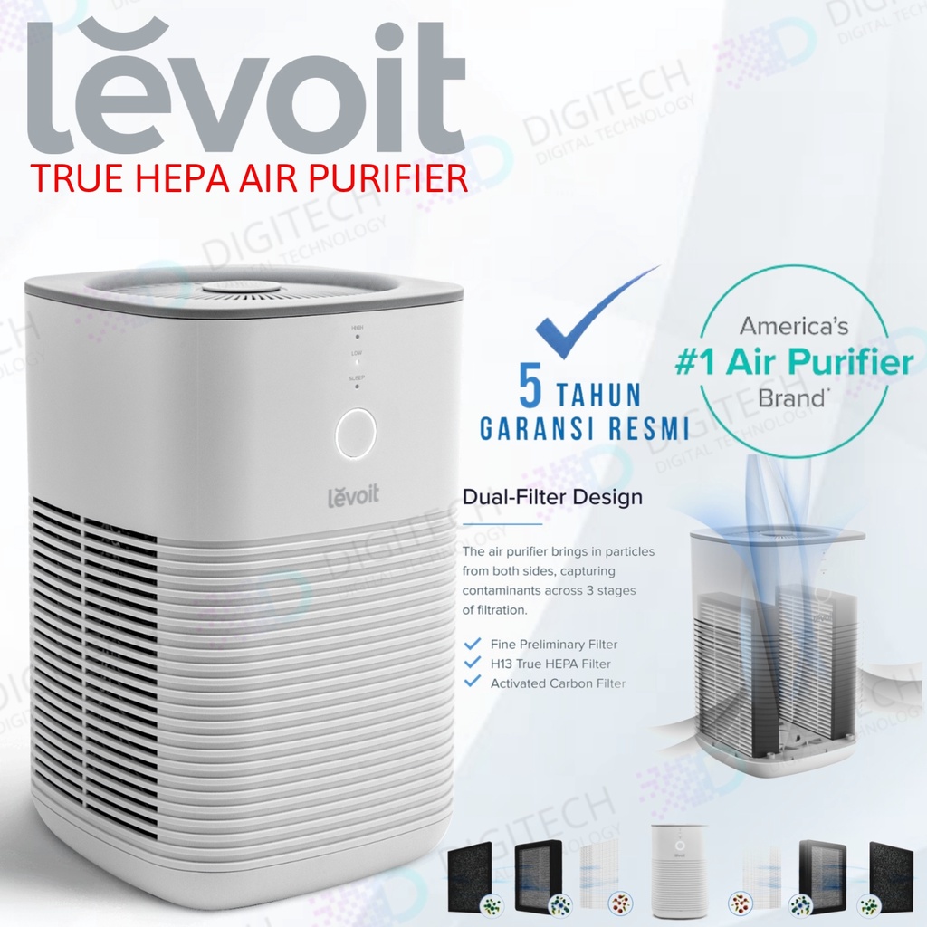 Jual Levoit Air Purifier LVH128 True HEPA Filter H13 Pembersih Udara