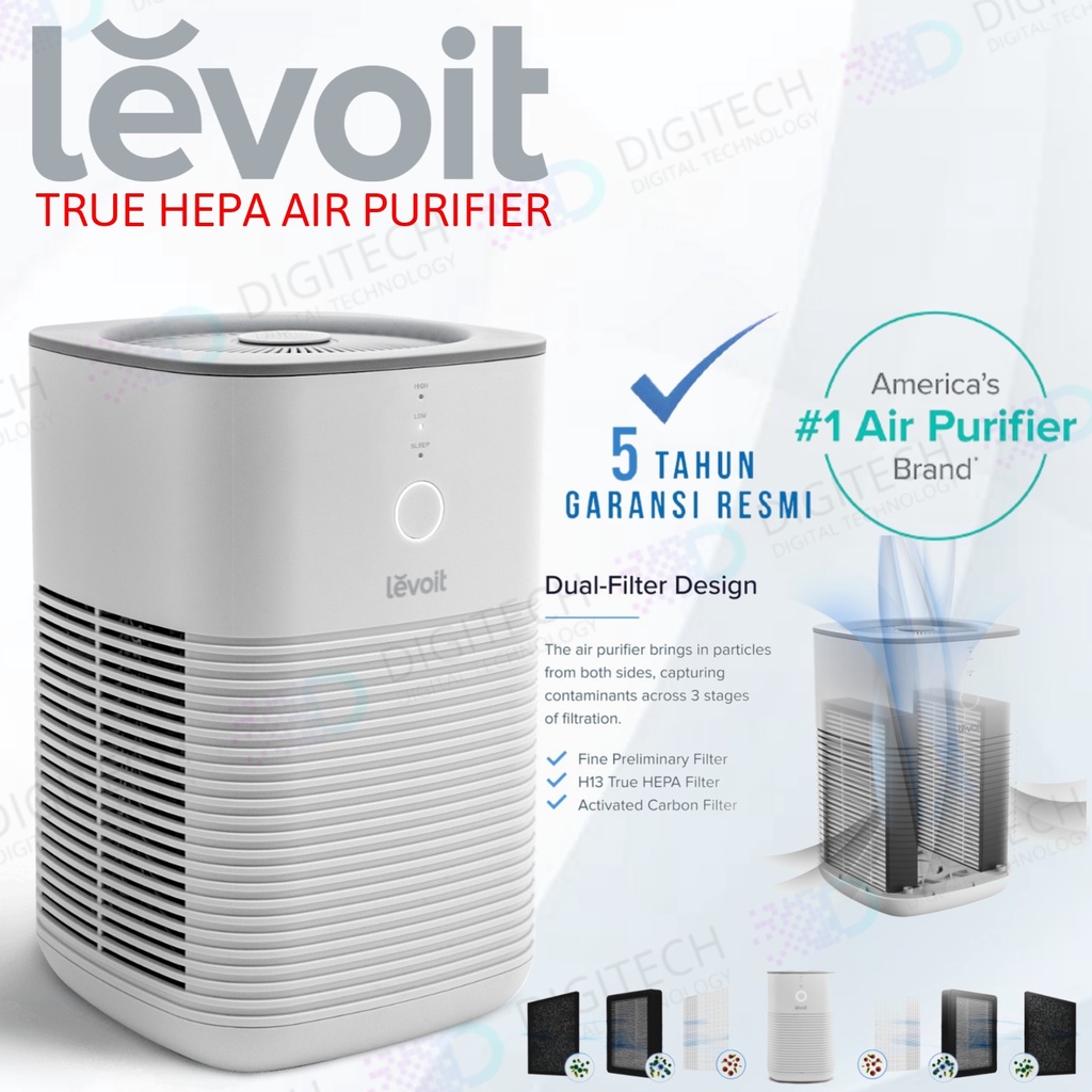 Jual Levoit Air Purifier LV-H128 True HEPA Filter H13 Pembersih Udara ...