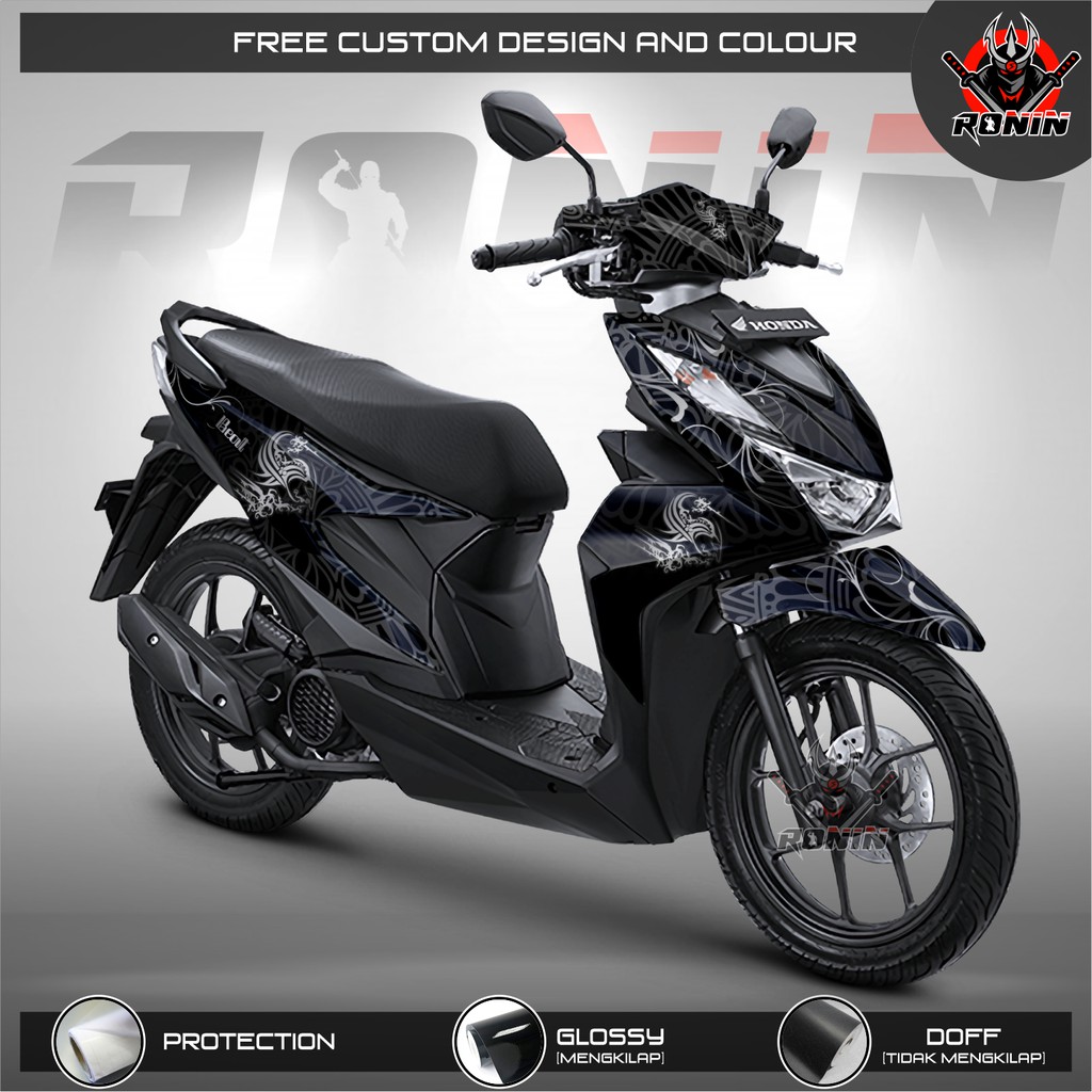 Sticker Decal Full Body All New Beat 2020 Motif Wayang Silver