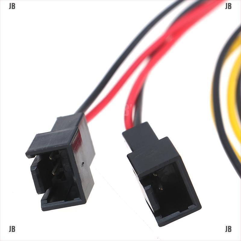 ❥JB'PC 4-Pin Molex/IDE to 3-Pin CPU/Chasis/Case Fan Power Cable Adapter Connector