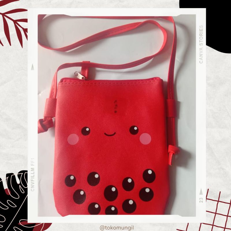 TAS SELEMPANG ANAK | TAS MERAH ANAK | TAS LEBARAN ANAK | TAS ANAK | 100% ORIGINAL [ BISA COD ]