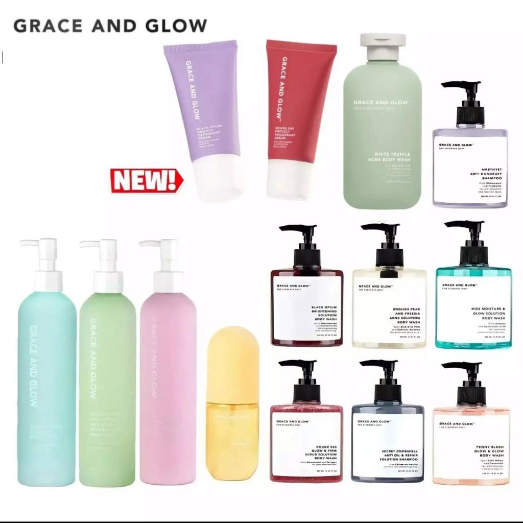 GRACE & GLOW BODY WASH AND SHAMPOO - Jaminan Ori 100%
