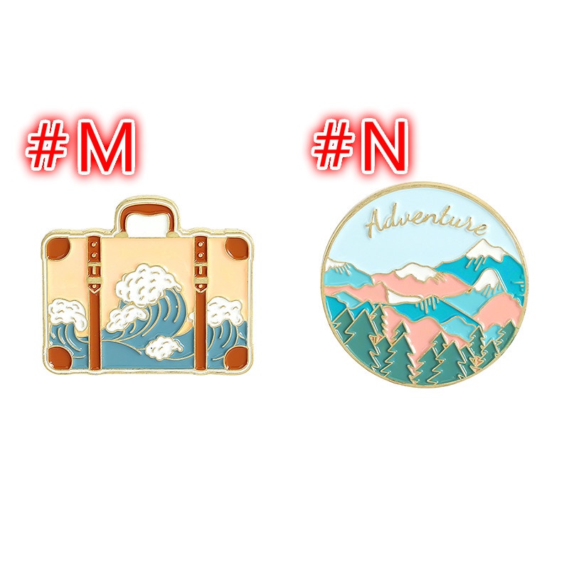 Bros Pin Enamel Desain Gunung Petualangan Travel Life Untuk Hadiah