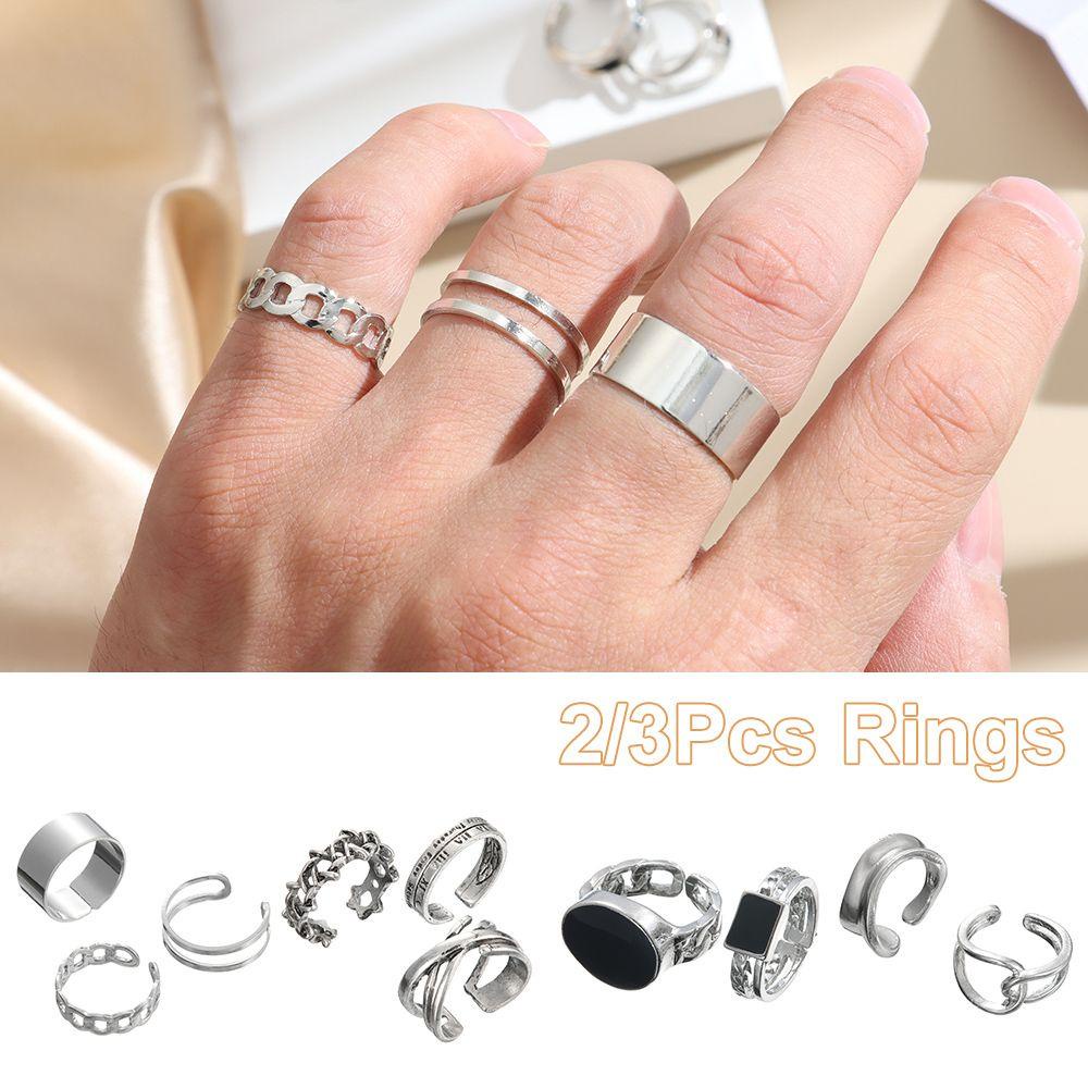 Top Rings Set Perhiasan Wanita Pria Vintage