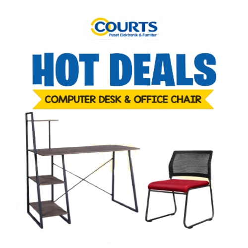 MEJA KERJA MINIMALIS POUCHU+KURSI KERJA CHITOSE NEO