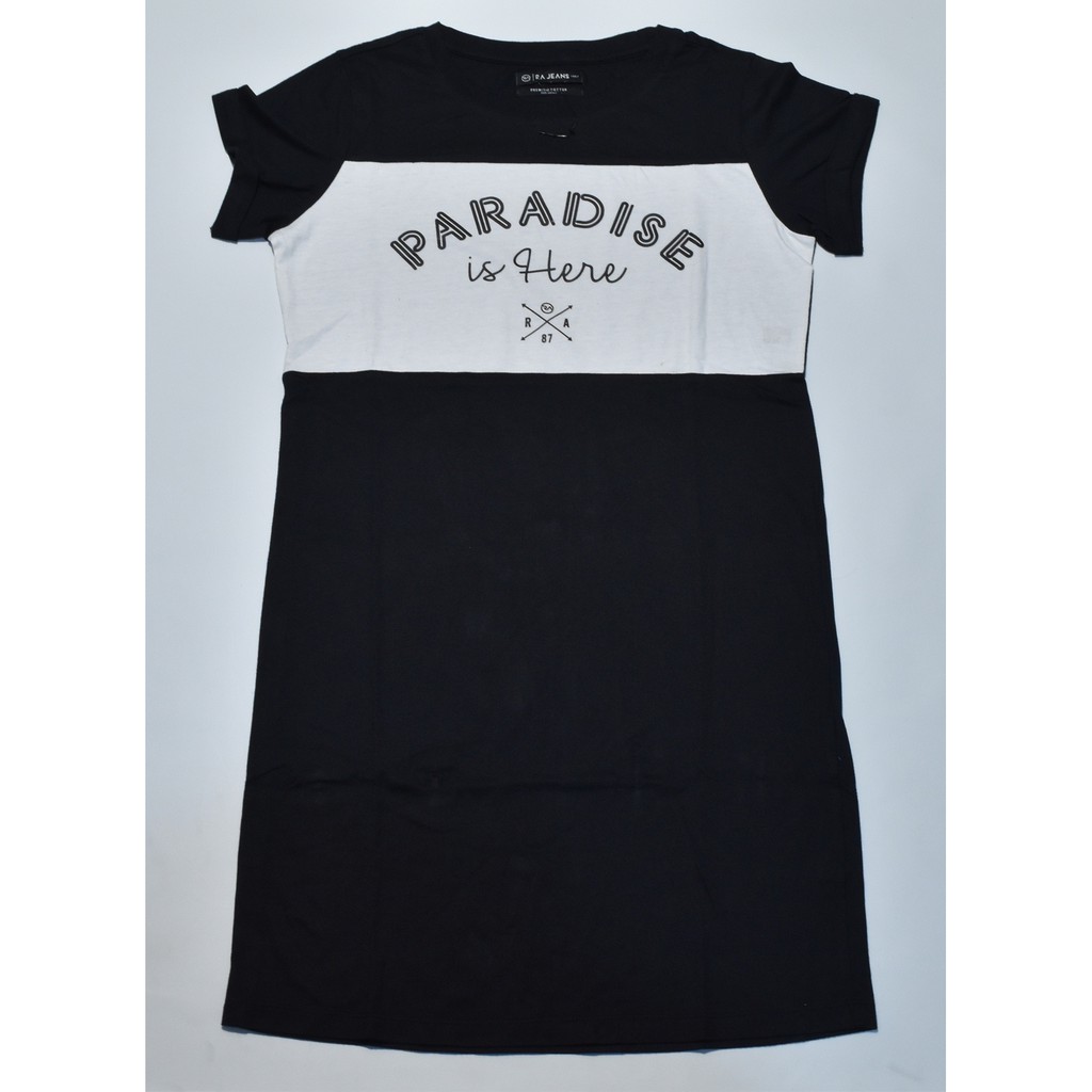 Kaos Lengan Pendek Wanita RA JEANS Hitam BI87 ORI & REAL PICT