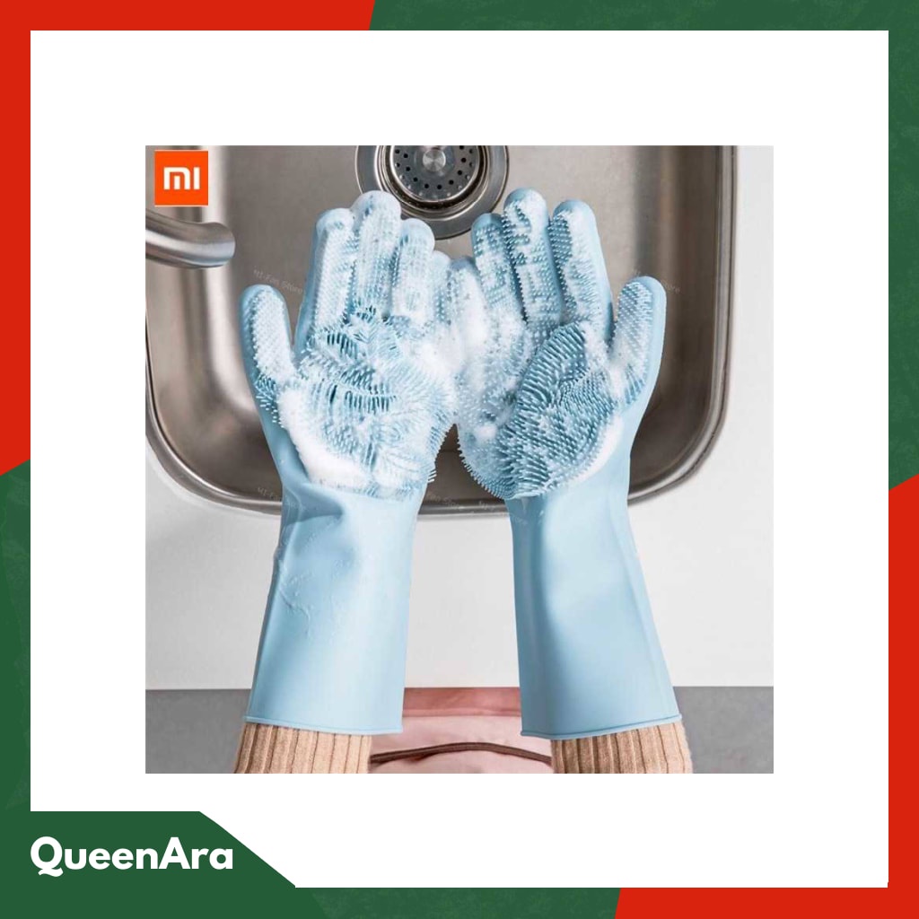 Xiaomi Mijia JJ Sarung Tangan Sikat Magic Silicone Cleaning Glove