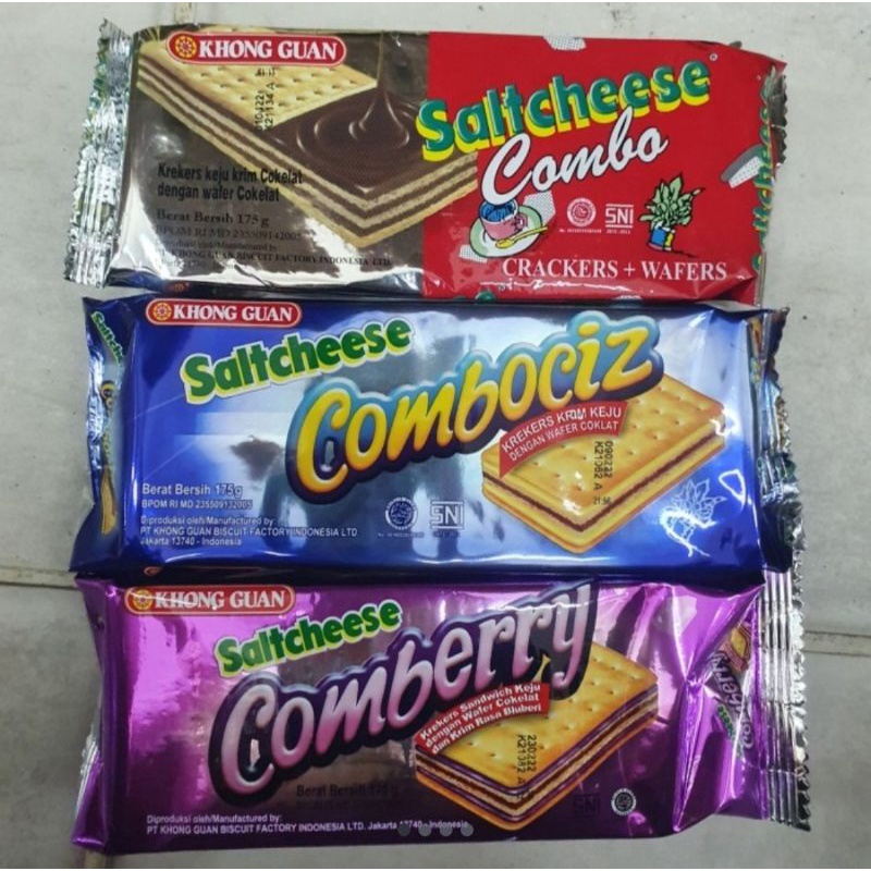 

Khong Guan Saltcheese Combo/ Combociz / Comberry Biskuit 175 gr