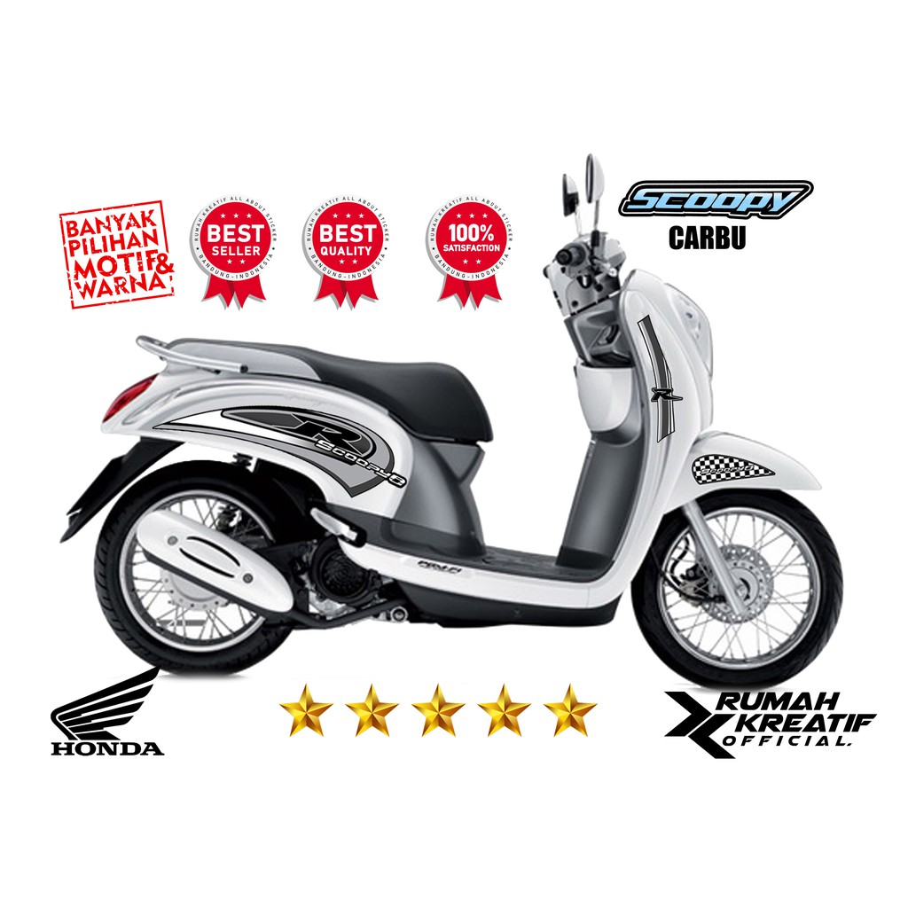 SCOOPY R KARBU (2010-2012) STRIPING VARIASI STIKER