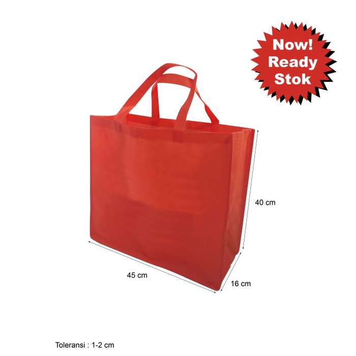 

NEW Tas Spunbond Goodie Bag Custom Besar Jumbo 45x40x16 sponbon jahit - Hijau Tua