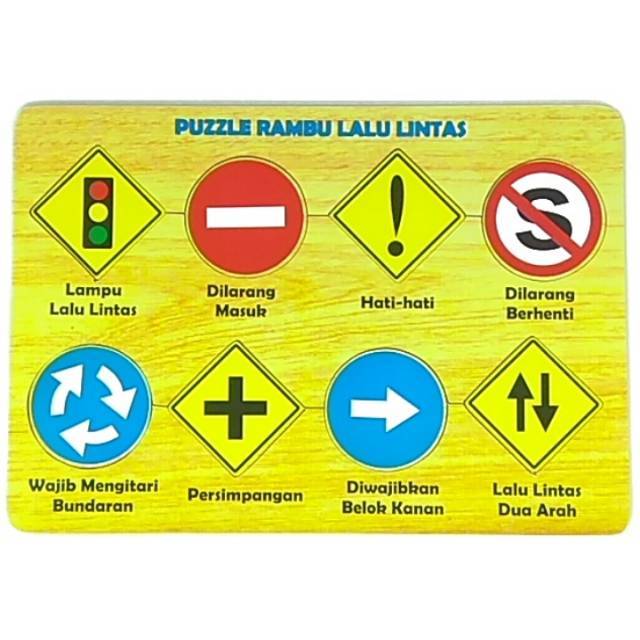 Puzzle Rambu Lalu Lintas Jual Promo Harga Murah Grosir Mainan Edukasi