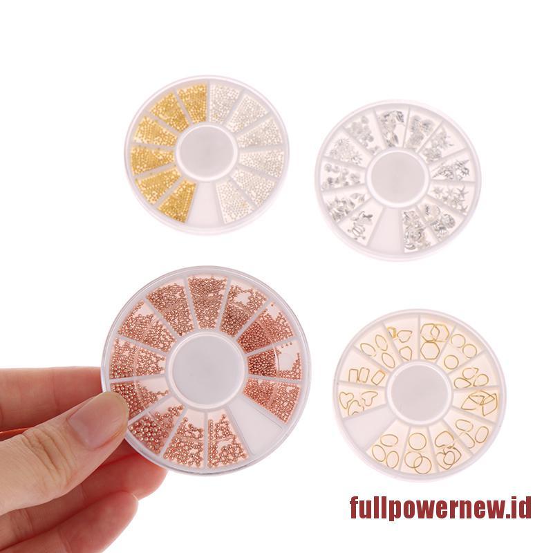 【COD】Gold Ocean Theme Metal Studs Sea Starfish Shell Turtle Flakes 3d Nail Art Decor