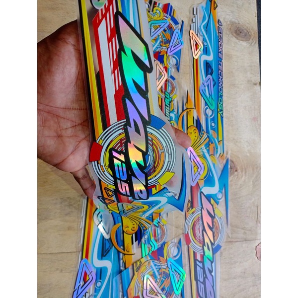 Striping transparan Hologram wave supra x 125 thailand