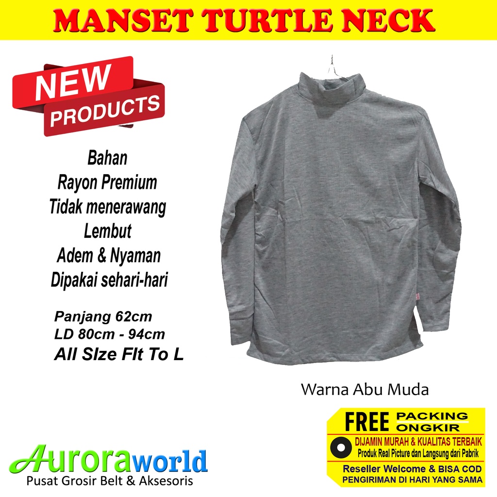 Auroraworld Manset Turtle Neck Bahan Rayon Premium Tidak menerawan , bahan lembut, adem dan nyaman dipakai bisa COD