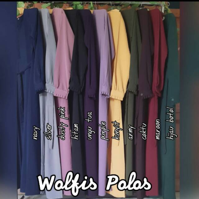 GAMIS SYAR'I WOLFIS POLOS//Wolfis Grade A