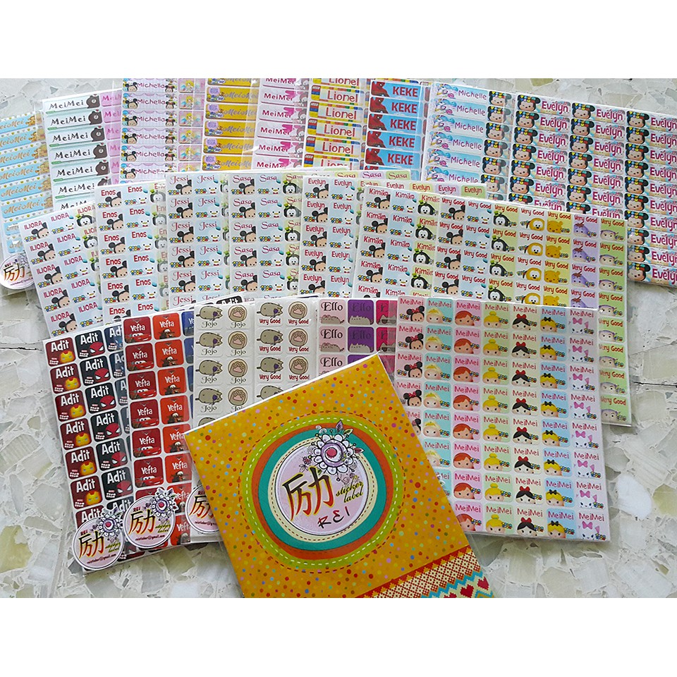 

❤️ Rei Sticker Label Nama Waterproof