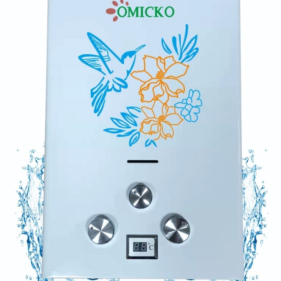 Water Heater Omicko / Pemanas Air Gas Omicko / 6LITER PUTIH