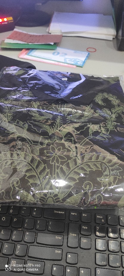 Gunungan Pendek Kemeja Batik Pria Lengan Slimfit Katun Printing Hem Baju Atasan Kantor Modern