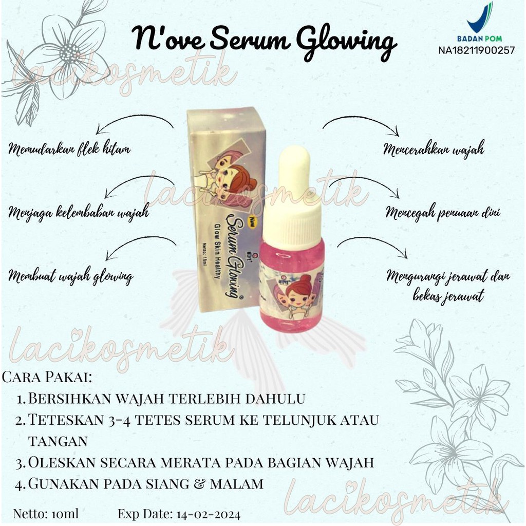 ✨LACIKOSME✨ NOVE SERUM GLOWING - SERUM GLOWING BRIGHTENING GLOW SKIN HEALTHY