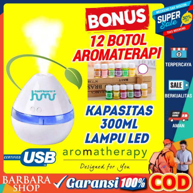 HUMIDIFIER AROMA TERAPI AROMATERAPI MINI BAYI AIR MIST RUANGAN DIFFUSER ESSENTIAL OIL PELEMBAB PEWANGI RUANGAN ULTRASONIC LED