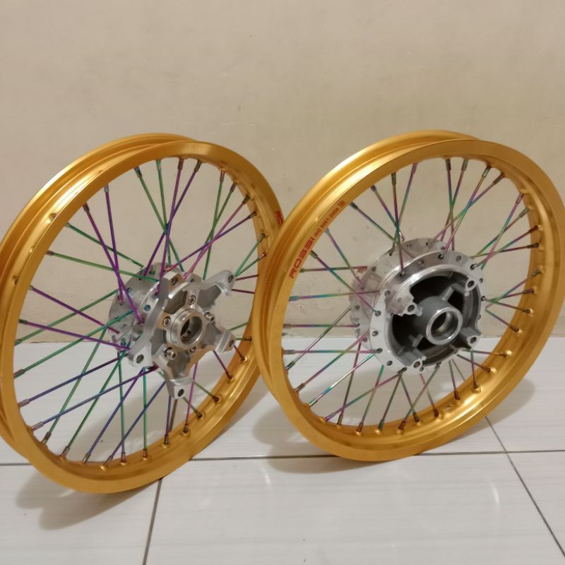 Paketan Velg Cb150 R-Cbr 150R New Cb150 Old Megapro 160. 185 Pelek Stell Jari Jari  lidi Ruji