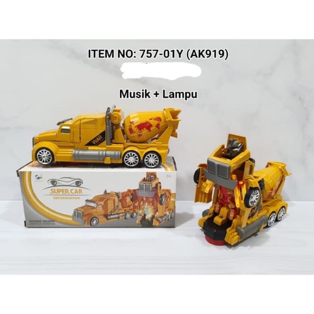 MAINAN MOBIL ROBOT SUPER DEFORMATION TRUK MOLEN ROBOT