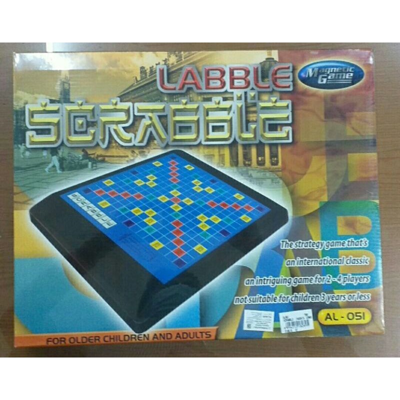 Scrabble Magnetic Permainan Edukasi Susun Huruf Kata