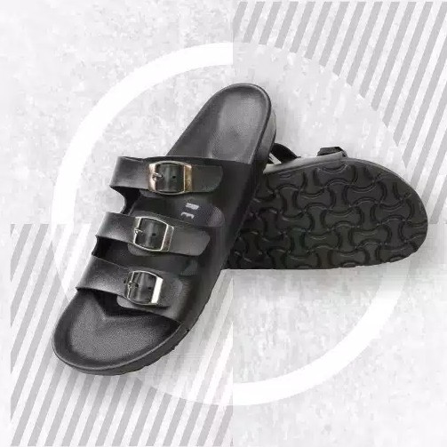 MICE BLACK |FORIND x Squirrel| Sendal Ori Tali Kulit Simpel Kayu Pria/Wanita Sandal Footwear New