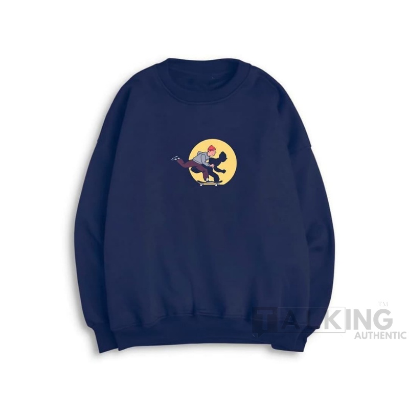 Crewneck Pria Sweater Oblong Black Navy Sweatshirt Original Distro TALKING Suiter Oversize Wanita Laki Laki Switer Krunek Basic Terbaru 2021 Suwiter Murah Bahan Lembut