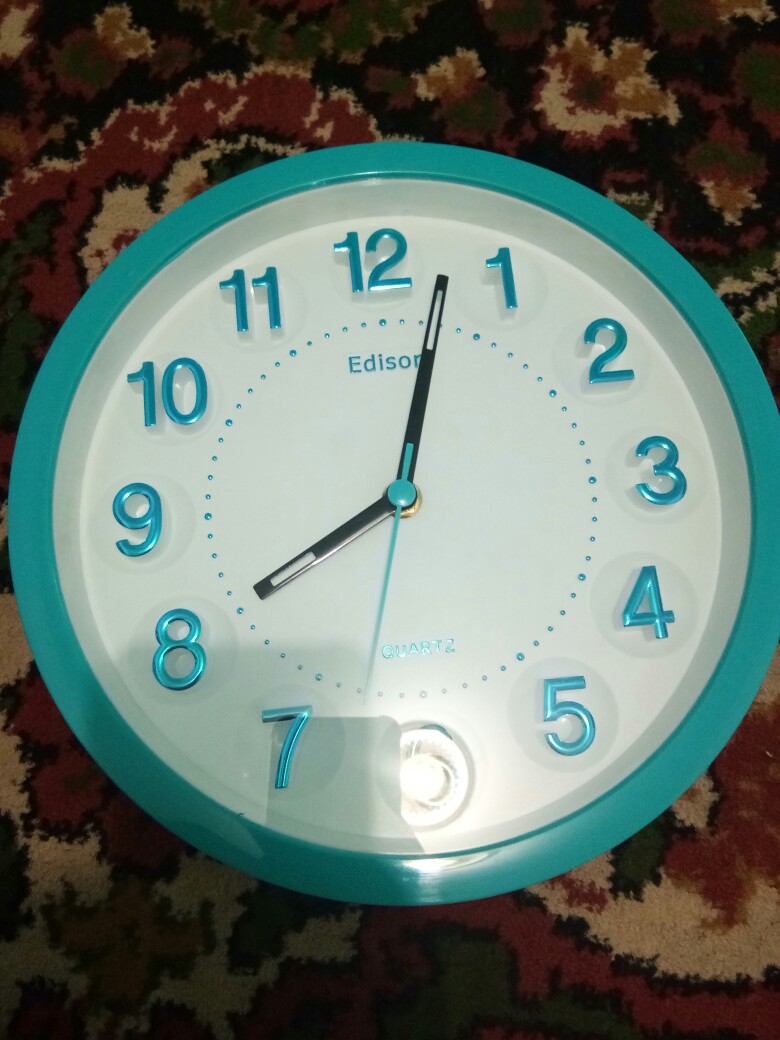Terlaris Jam Dinding Edison Edw 252t Biru Ecer Dan Grosiran