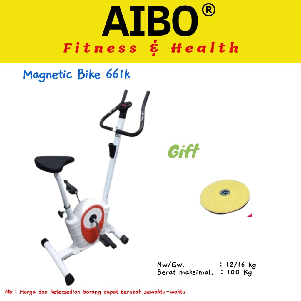 AIBO FITNESS & HEALTH BANJARMASIN - Magnetik Bike 661K / Sepeda Statis / Mini Statis Bike Tren