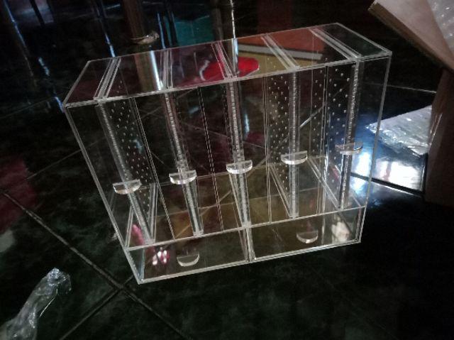 Acrylic Tempat Anting 5laci + Laci , Akrilik Jawerly Organizer 5slot