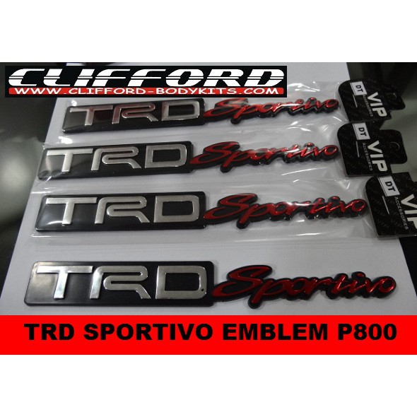 emblem mobil Toyota Sport TRD sportivo stiker 30x3cm car sport