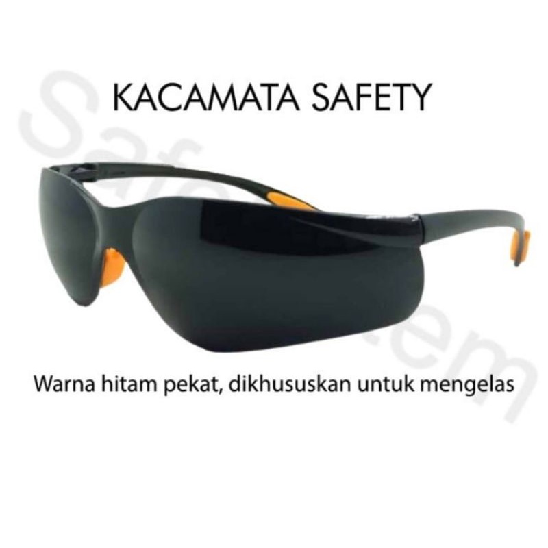 kaca mata las safety/ kaca mata hitam pelindung kerja untuk las