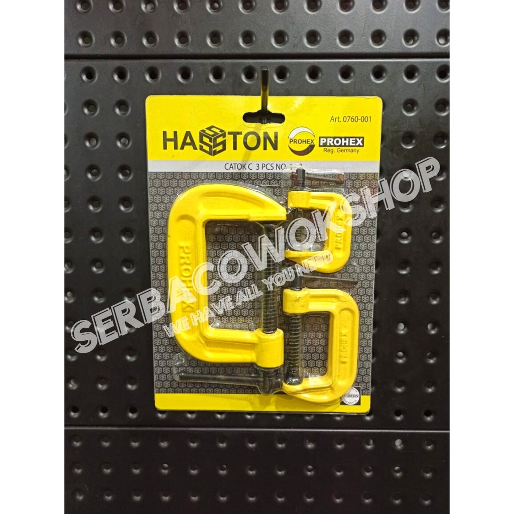 Hasston C Clamp - Klem C Set 3 pcs Penjepit Catok Kayu Clamp Set Termurah Berkualitas