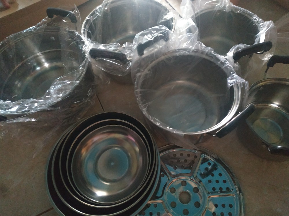 Promo Termurah Panci Isi 5 ( 5 Pcs+ 2 Steamer ) Hc High Pot Series 5pcs/panci Steamer Pot 2 Susun