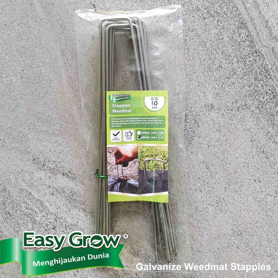 EASY GROW - Weedmat Stapples Galvanis 3 x 23 cm isi 10