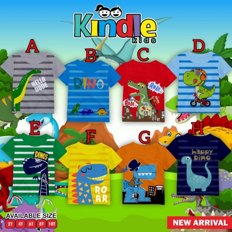 kaos anak dino/kaos kindle kids