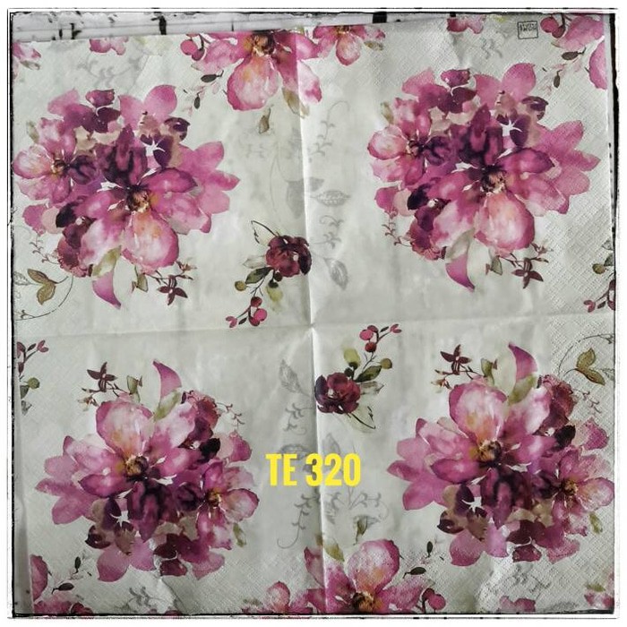 Tisu eropah ukuran 33x33 cm 1 pack= 20 pcs tidak campur motif 009