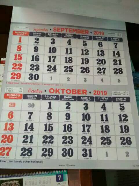 30 September 1989 Kalender Jawa