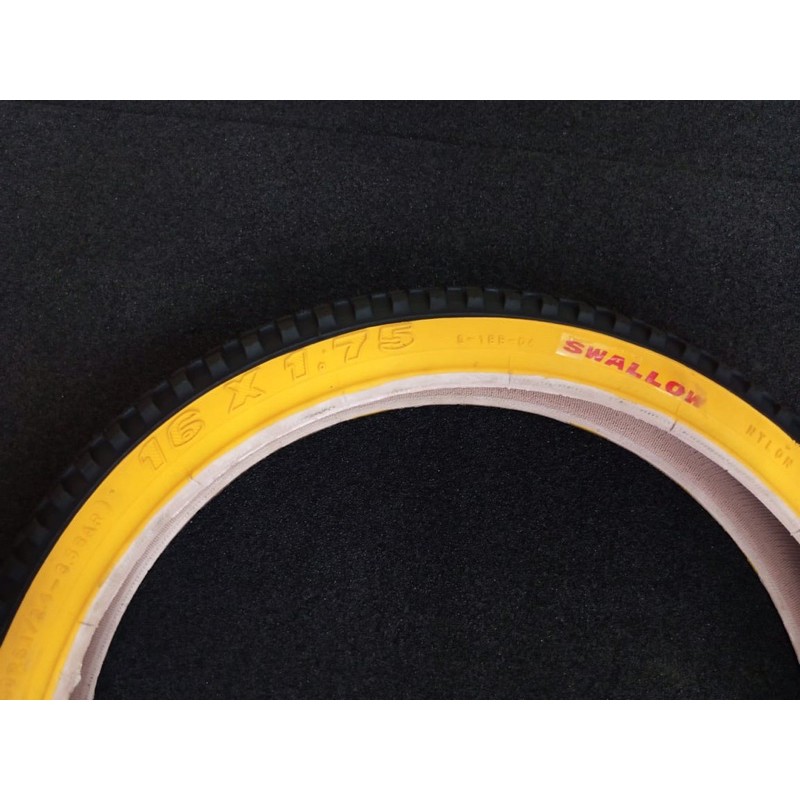 BAN LUAR SEPEDA SWALLOW 16X1.75 LIST KUNING