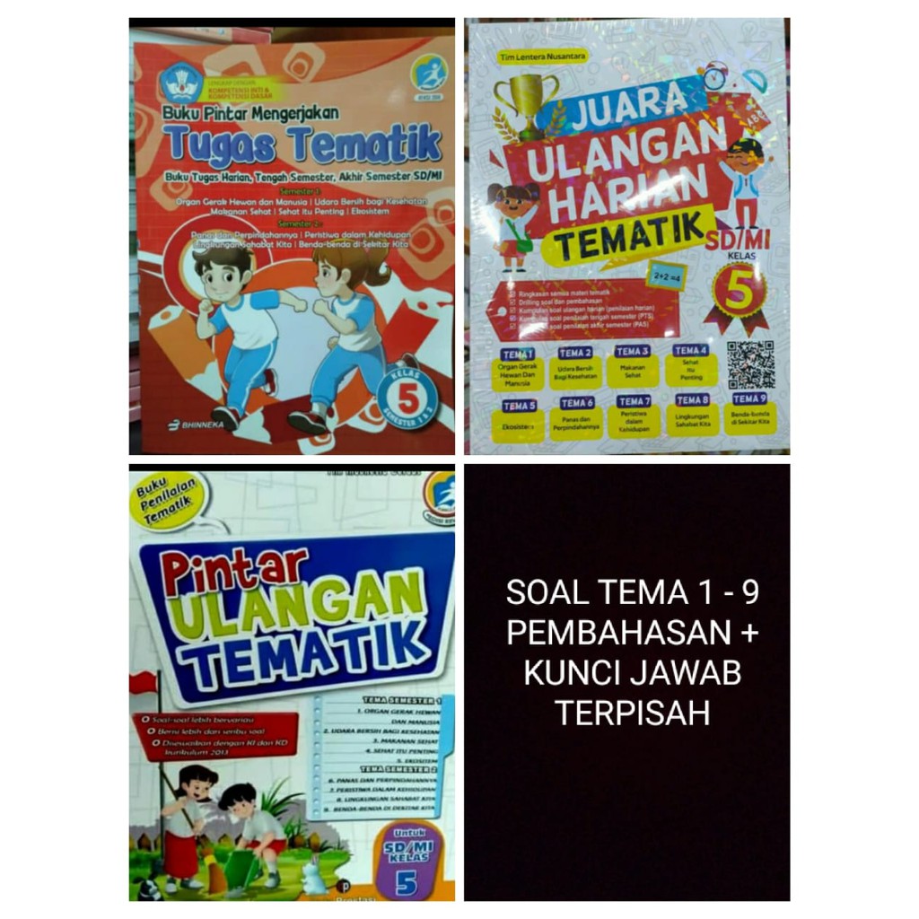 Jual Buku Latihan Soal Ulangan Harian Tematik Sd Kelas 5 Semester Ganjil Genap Shopee Indonesia