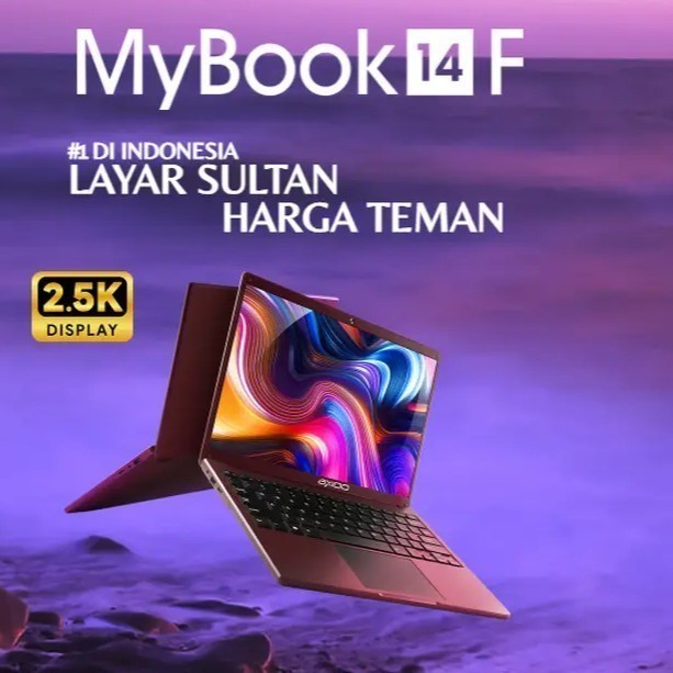 AXIOO MYBOOK 14F N4020 8GB 512GB SSD 13.3" WQXGA IPS 2.5K Resolusi