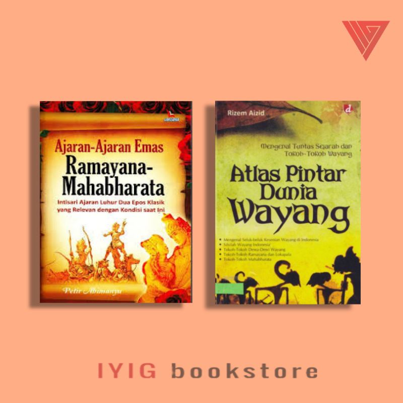 Iyig - Paket Buku Atlas Pintar Dunia Wayang - Buku Ajaran Ajaran Emas Ramayana Mahabharata - Diva Pr