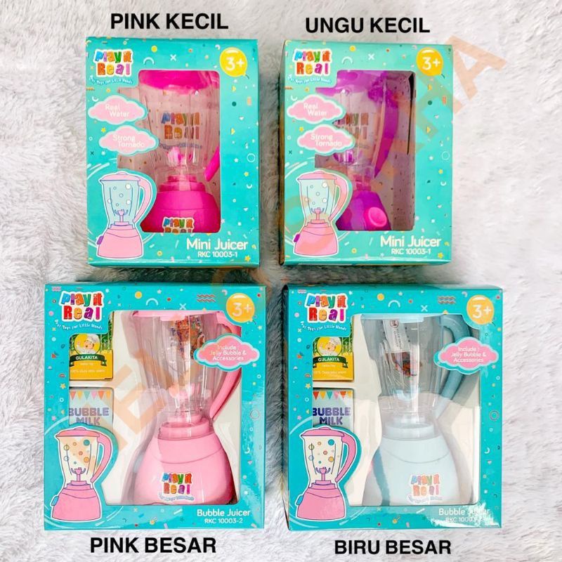 MAINAN ANAK BLENDER PLAY IT REAL BUBBLE JUICER & MINI JUICER / MASAK-MASAKAN BLENDER