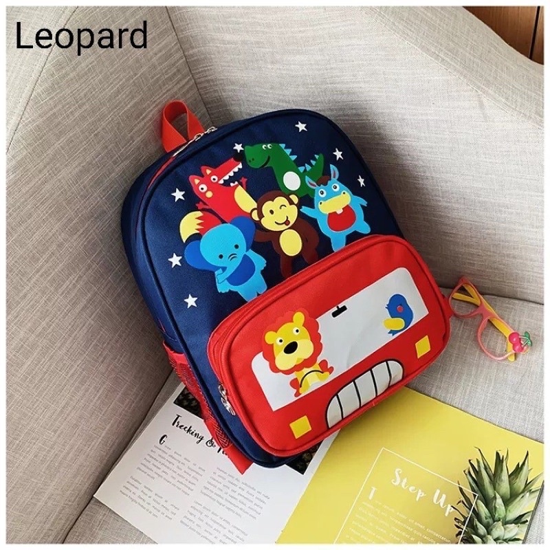 tas ransel anak karakter kartun tas ransel dinosaurus tas sekolah anak tk sd motif bus kartun