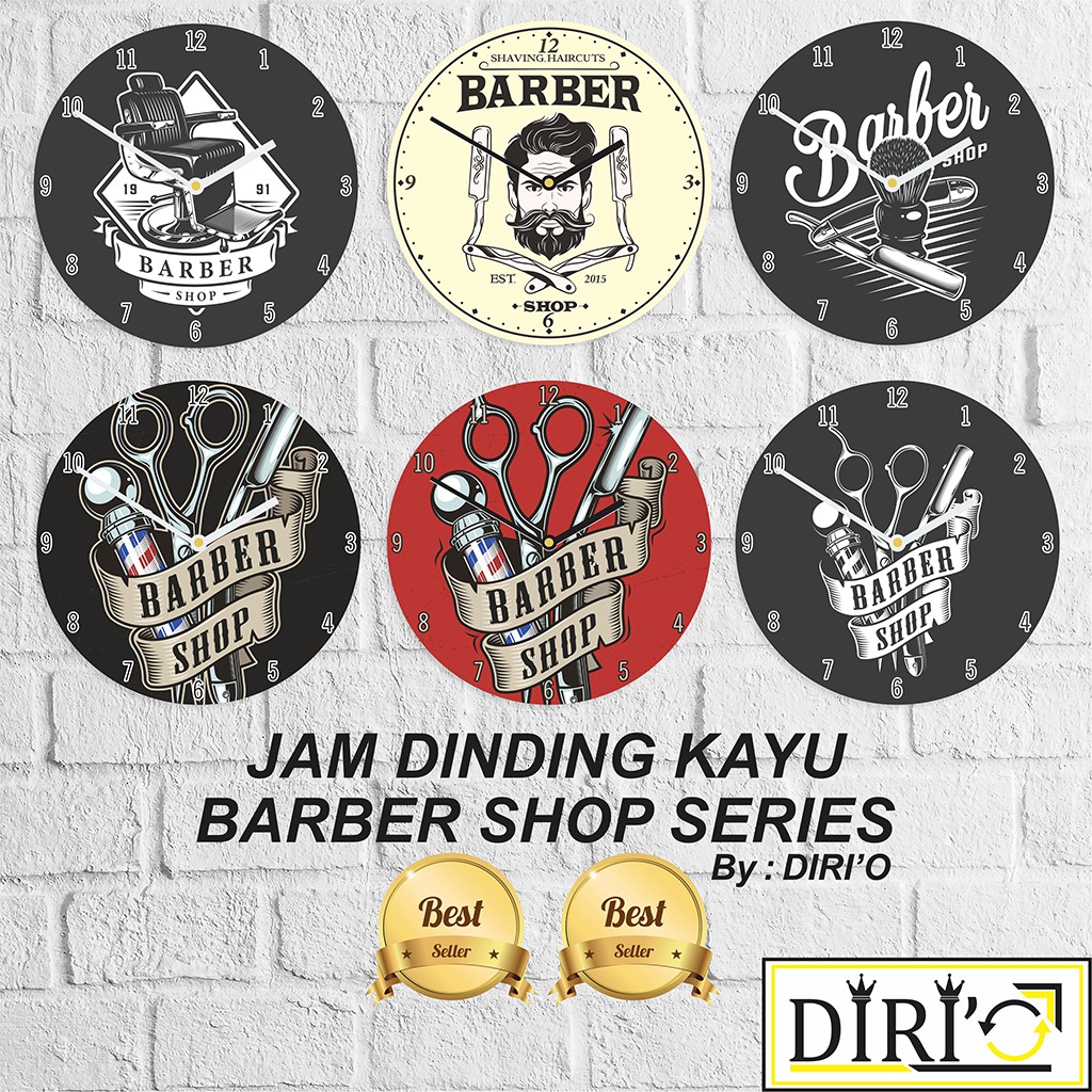 Jam Dinding Barber Shop Minimalis Wall Decor Toko Pangkas Rambut Unik Murah Shopee Indonesia