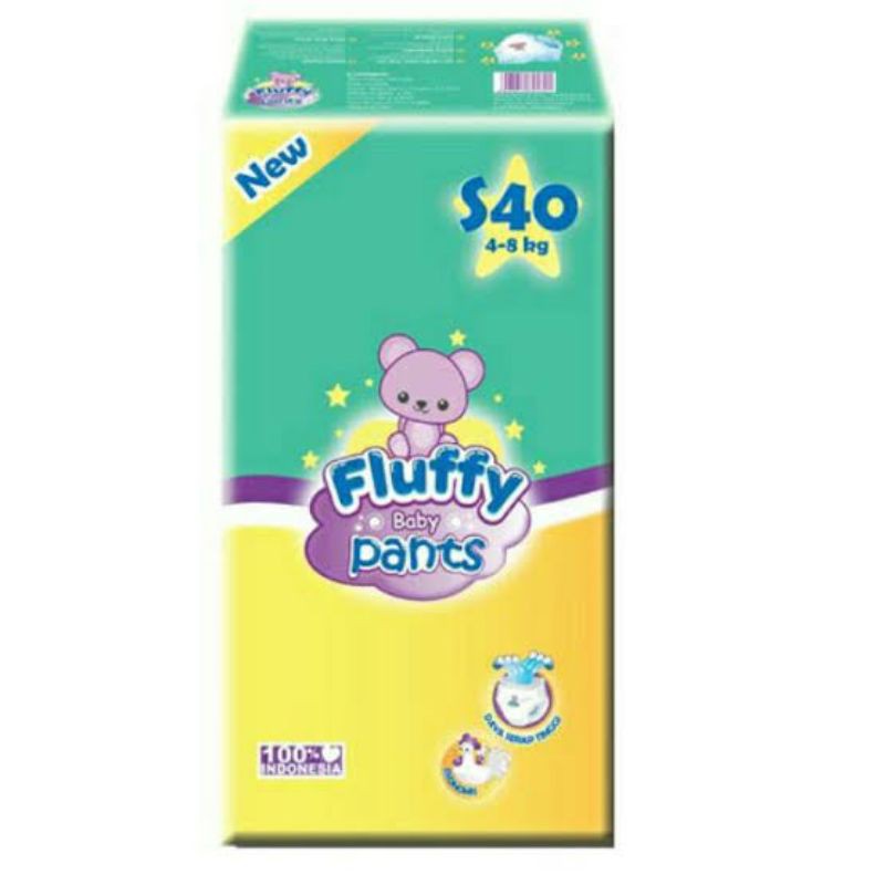 Pempers/Popok bayi FLUFFY Pants S40+free 2pcs model celana